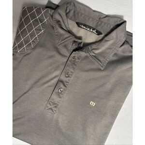Travis Mathew Men's Polo Golf Shirt Short Sleeve Steel Grey Size Large